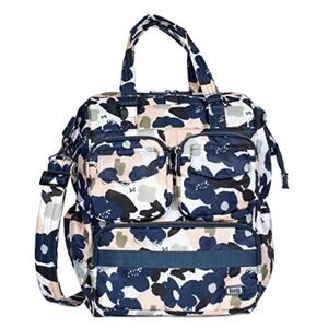 Lug Via 2 Convertible Tote Bag Backpack Blue Floral Travel Bag